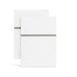 Ann Gish White/Frost Standard Silk Trim Pillowcases