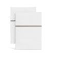 Ann Gish White/Silver Standard Silk Trim Pillowcases
