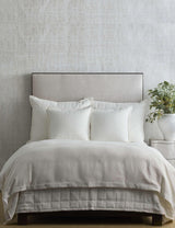 Ann Gish White/Aqua King Ready-to-Bed Pillowcases