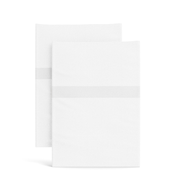 Ann Gish White/White King Ready-to-Bed 2.0 Cotton & Trim Pillowcases