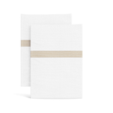 Ann Gish White/Silver Std Ready-to-Bed 2.0 Cotton & Trim Pillowcases