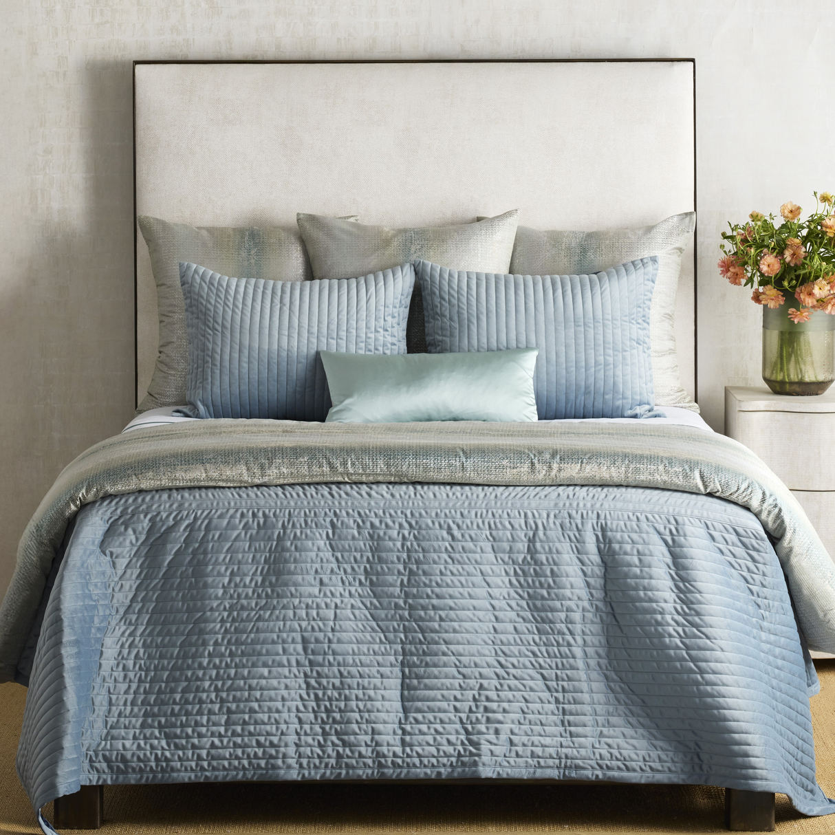 Ann Gish Aqua 24x24 Anguilla Pillow