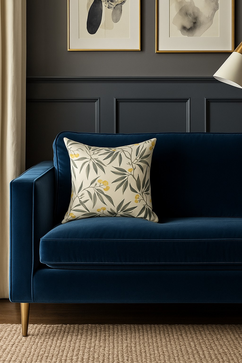 Ann Gish Yellow 24x24 Alyssum Pillow