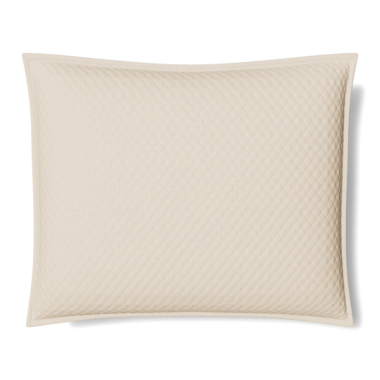 Ann Gish Ivory 36x30x2.5 Basketweave Quilt Pillow