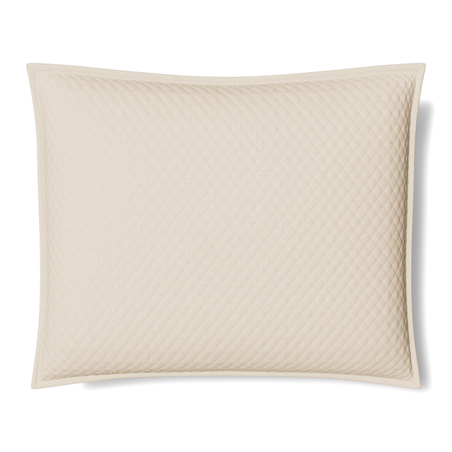 Ann Gish Ivory 36x30x2.5 Basketweave Quilt Pillow