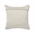 Ann Gish Ivory 16x16 Charmeuse Pillow With Crystal Buttons
