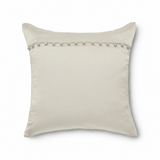 Ann Gish Ivory 16x16 Charmeuse Pillow With Crystal Buttons