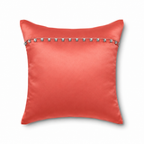 Ann Gish Poppy 16x16 Charmeuse Pillow With Crystal Buttons