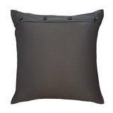 Ann Gish Charcoal 20x20 Charmeuse Pillow With French Knots