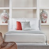 Ann Gish Poppy 20x20 Charmeuse Pillow With French Knots