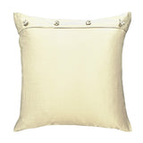 Ann Gish Pumice 20x20 Charmeuse Pillow With French Knots