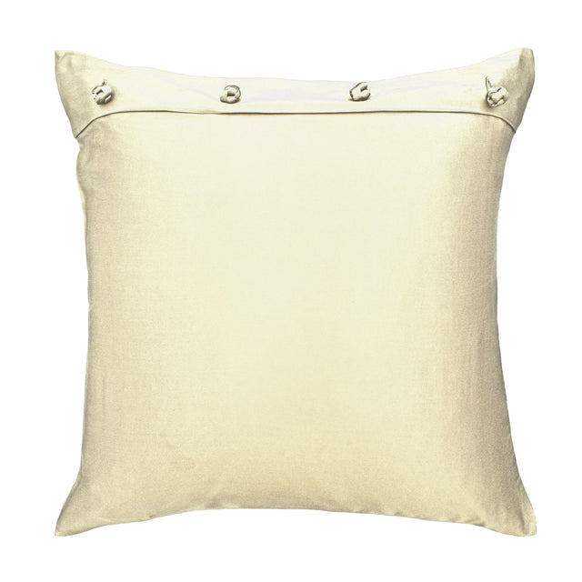 Ann Gish Pumice 20x20 Charmeuse Pillow With French Knots