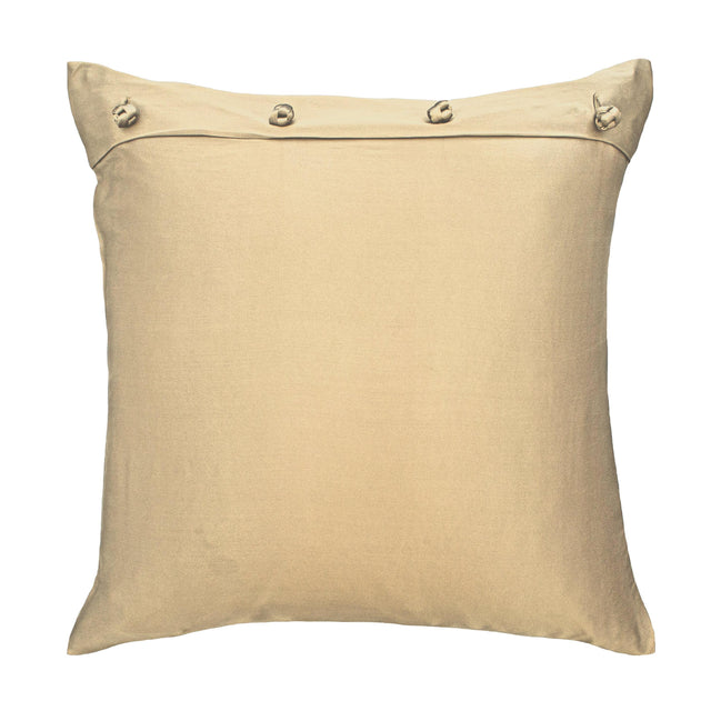 Ann Gish Sand 20x20 Charmeuse Pillow With French Knots