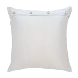 Ann Gish White 20x20 Charmeuse Pillow With French Knots