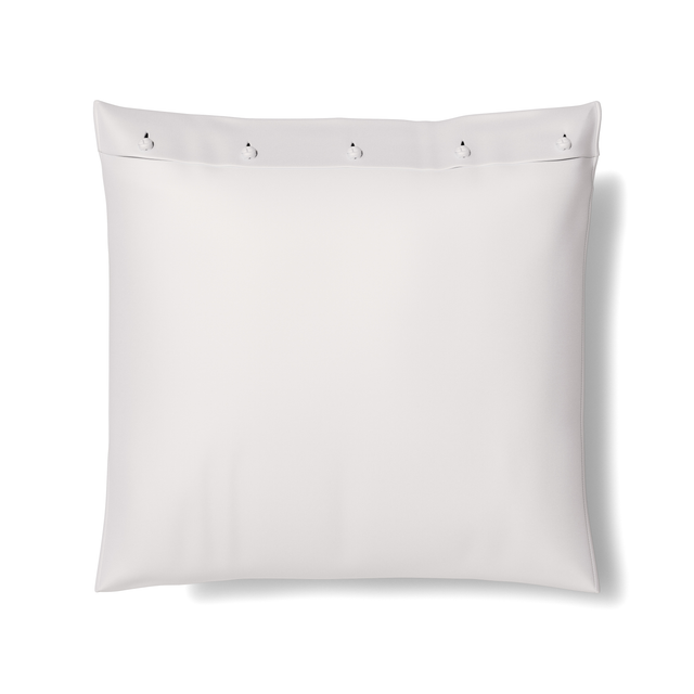 Ann Gish White 20x20 Charmeuse Pillow With French Knots