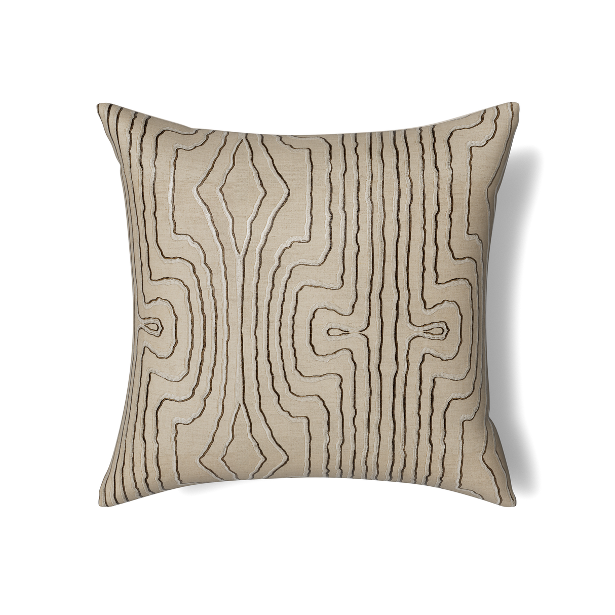 Ann Gish Natural/Charcoal 24x24 Contour Pillow