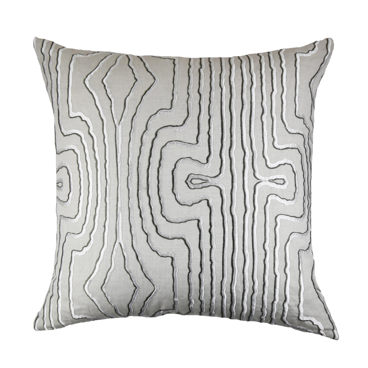 Ann Gish Natural/Charcoal 24x24 Contour Pillow
