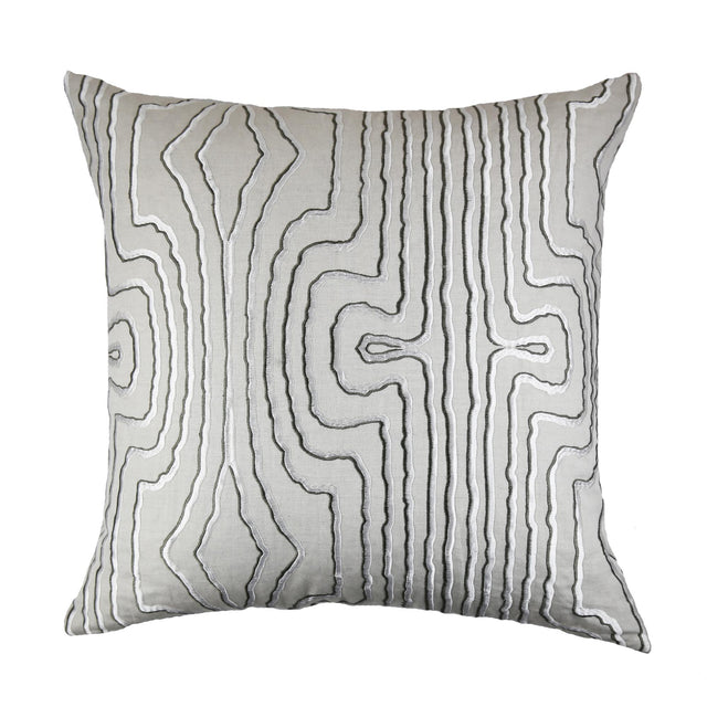 Ann Gish Natural/Charcoal 24x24 Contour Pillow