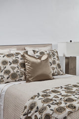 Ann Gish Taupe 22x22 Duchess Pillow