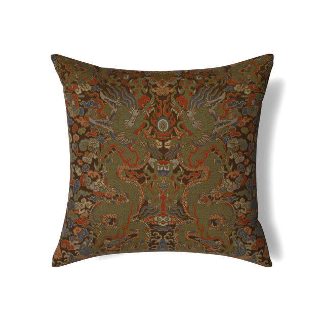 Ann Gish Multi 26x24 Dragon Pillow