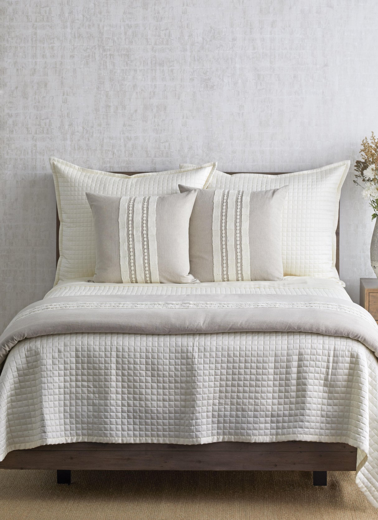 Ann Gish Natural 24x24 Echelon Pillow