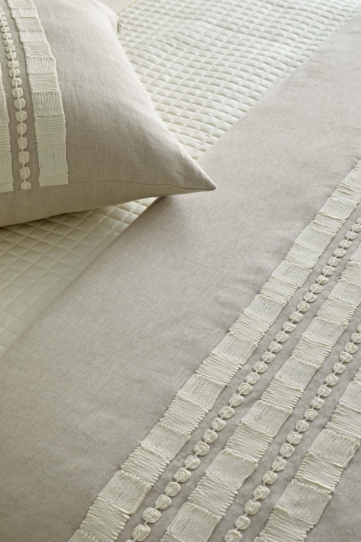 Ann Gish Natural 24x24 Echelon Pillow