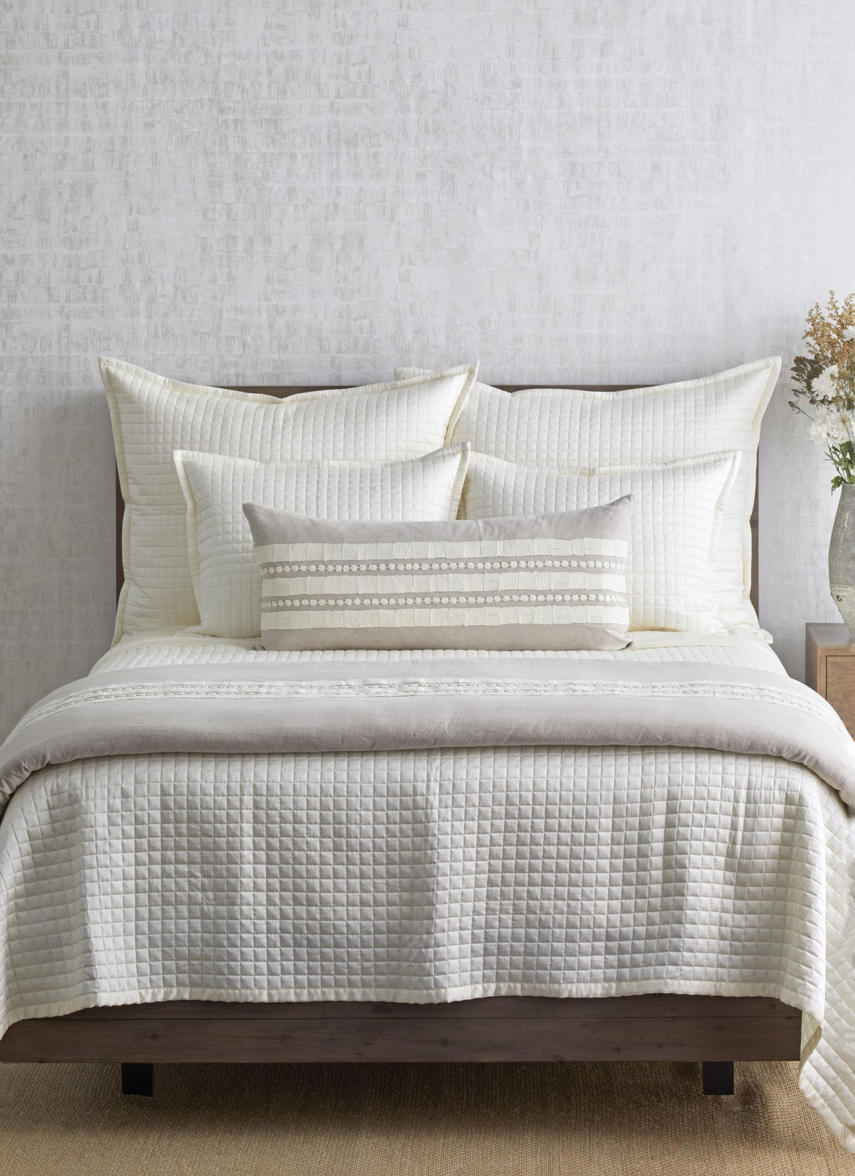 Ann Gish Natural 36x16 Echelon Pillow