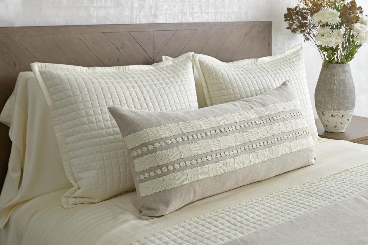 Ann Gish Natural 36x16 Echelon Pillow