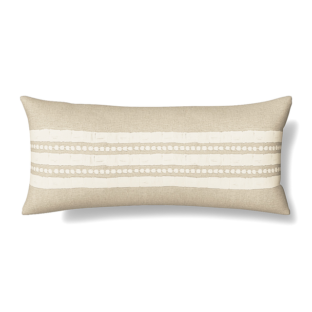 Ann Gish Natural 36x16 Echelon Pillow