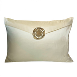 Ann Gish Ivory 20x14 Embellished Etruscan Pillow