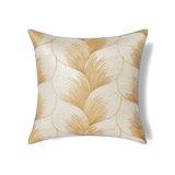 Ann Gish White / Gold 24x24 Fan Pillow