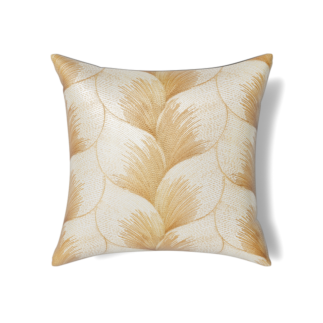 Ann Gish White / Gold 24x24 Fan Pillow