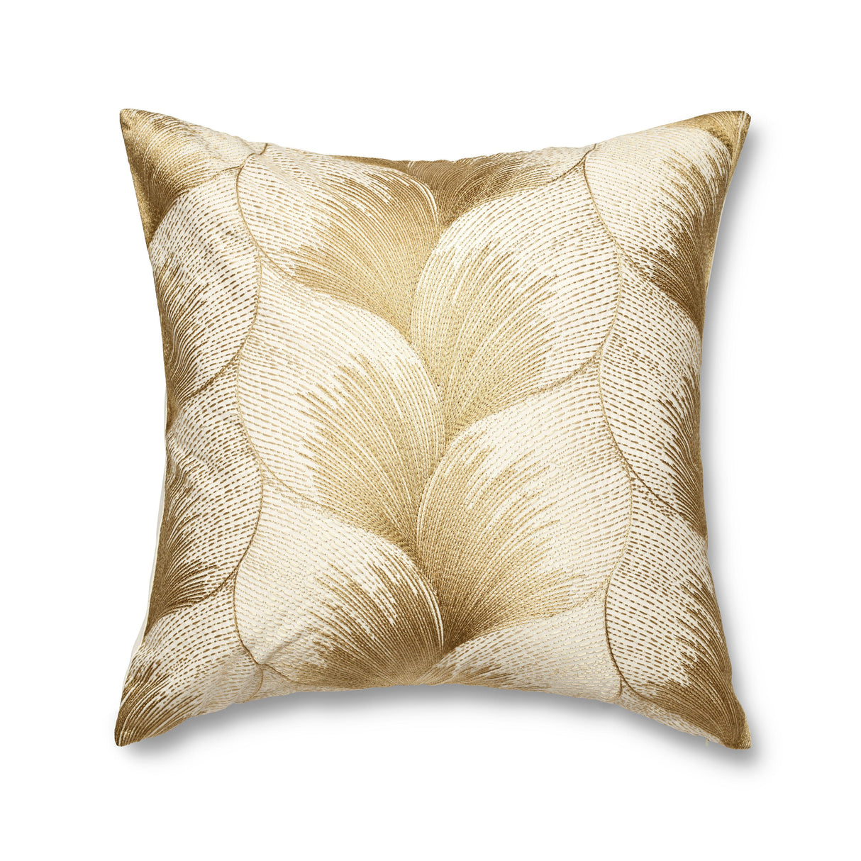 Ann Gish White / Gold 24x24 Fan Pillow