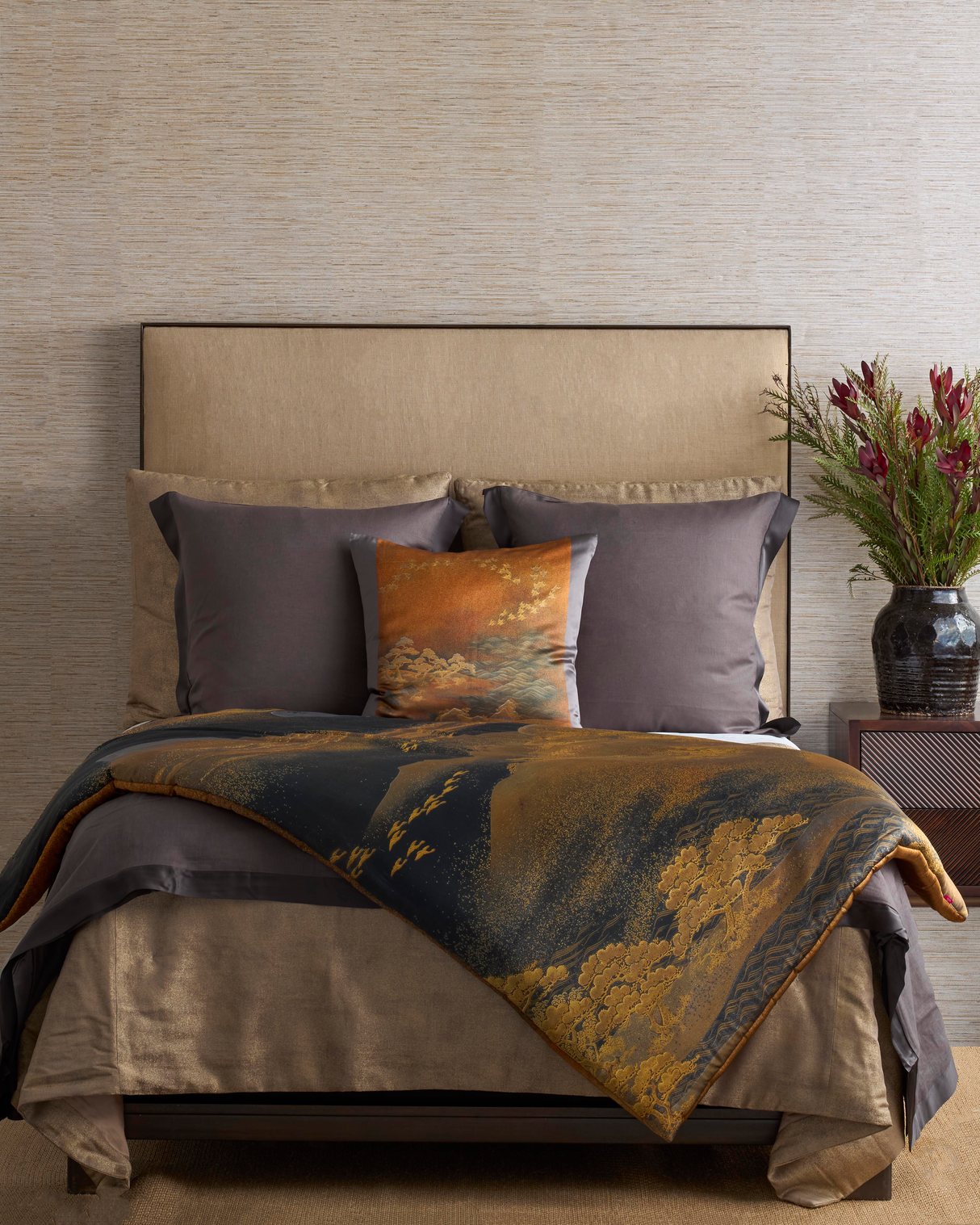 Ann Gish Multi 22x22 Mt. Fuji Pillow