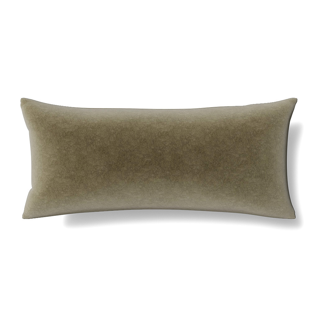Ann Gish Khaki 36x16 Fresco Velvet Pillow