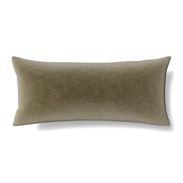 Ann Gish Khaki 36x16 Fresco Velvet Pillow