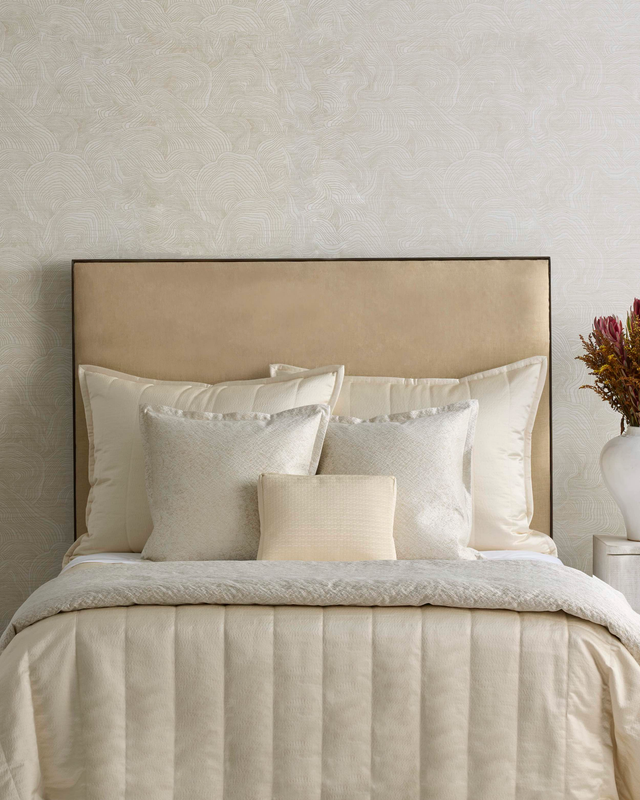 Ann Gish Champagne 36x30x2.5 Hammered Pillow