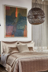 Ann Gish Taupe 36x30x2.5 Hammered Pillow