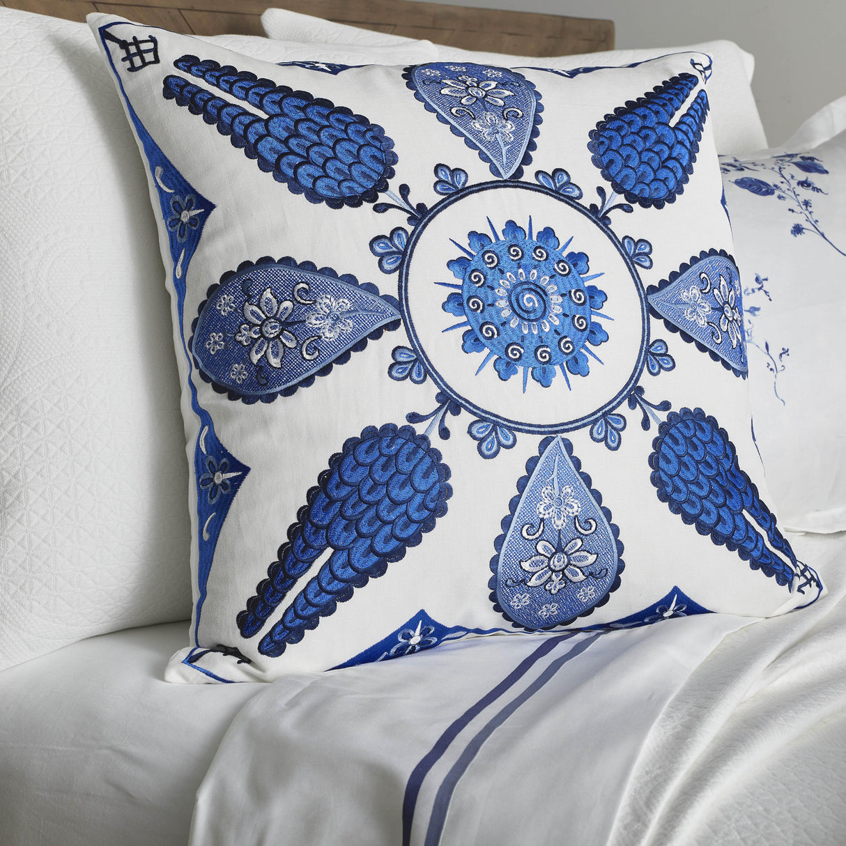 Ann Gish Blue 24x24 Iznik Pillow