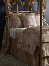Ann Gish Pink / Gold 22x22 MET x AG Jardin Fleur Pillow