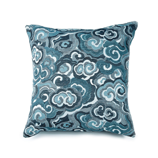 Ann Gish Blues 24x24 Lucky Clouds Pillow
