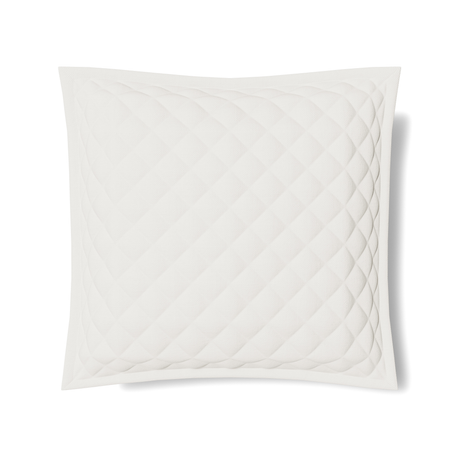 Ann Gish Almost White 30x30 Linen Quilted Pillow