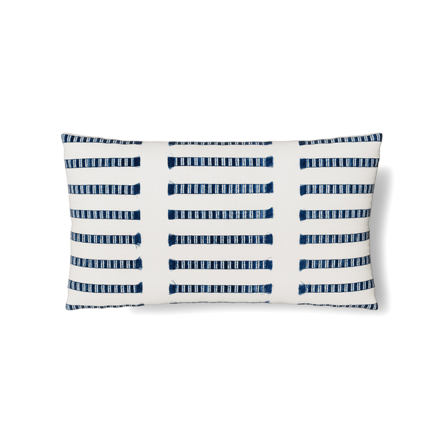 Ann Gish White/Blue 24x14 Latera Pillow