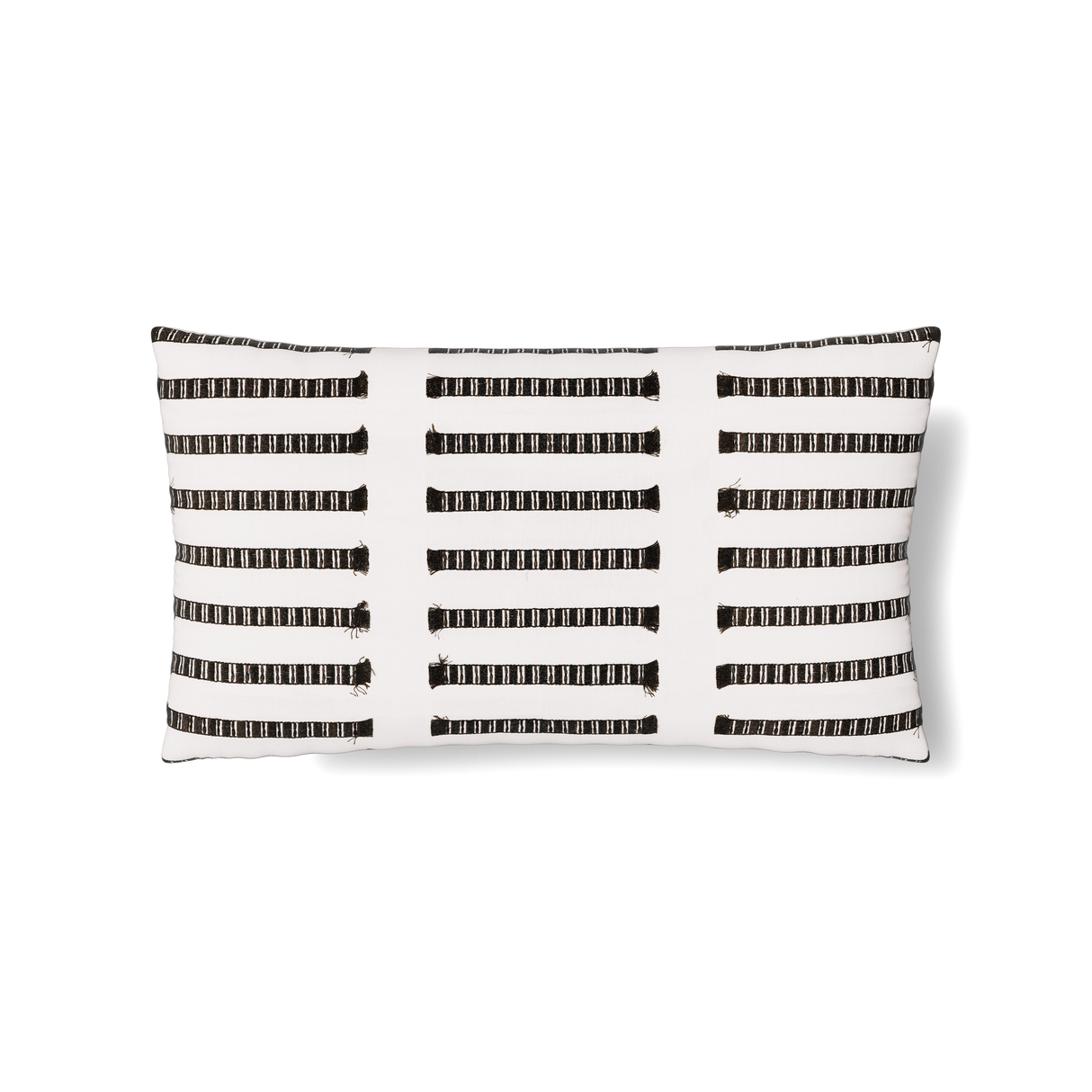 Ann Gish White/Charcoal 24x14 Latera Pillow