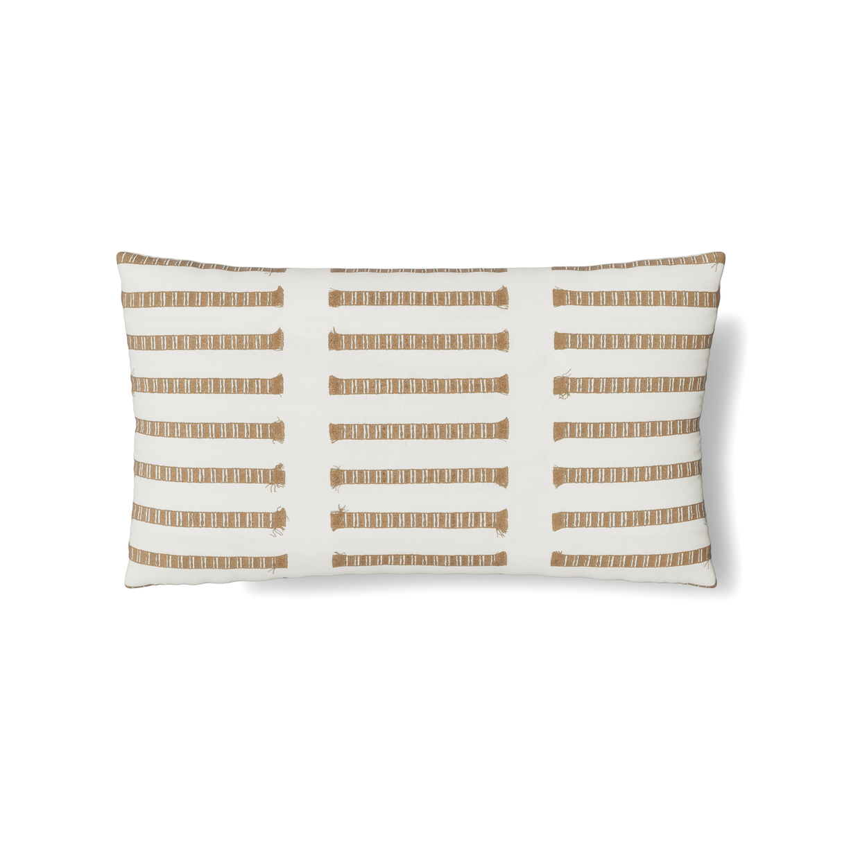 Ann Gish White/Taupe 24x14 Latera Pillow