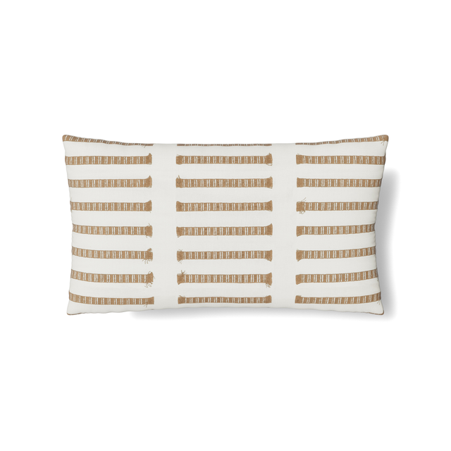 Ann Gish White/Taupe 24x14 Latera Pillow