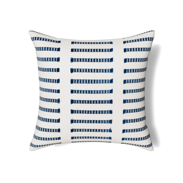 Ann Gish White/Blue 24x24 Latera Pillow