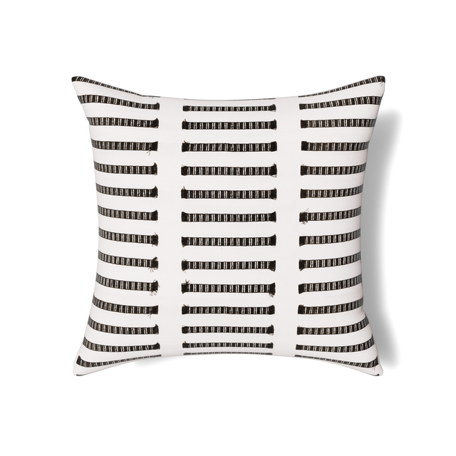 Ann Gish White/Charcoal 24x24 Latera Pillow