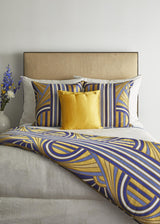 Ann Gish Blues Euro Lever Du Soleil Pillow
