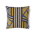 Ann Gish Blues Euro Lever Du Soleil Pillow